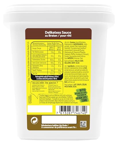 MAGGI Professional Delikatess Sauce zu Braten, vegetarisch, Ergiebigkeit 10L, 1er Pack (1 x 900g GastroBox)