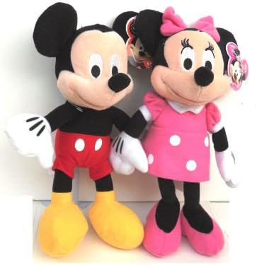 Disney Mickey and Minnie Mouse 10" Plush Bean Bag Doll