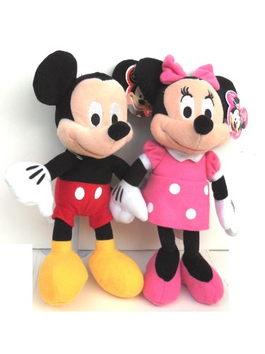 Disney Mickey And Minnie Mouse 10" Plush Bean Bag Doll #TOP14
