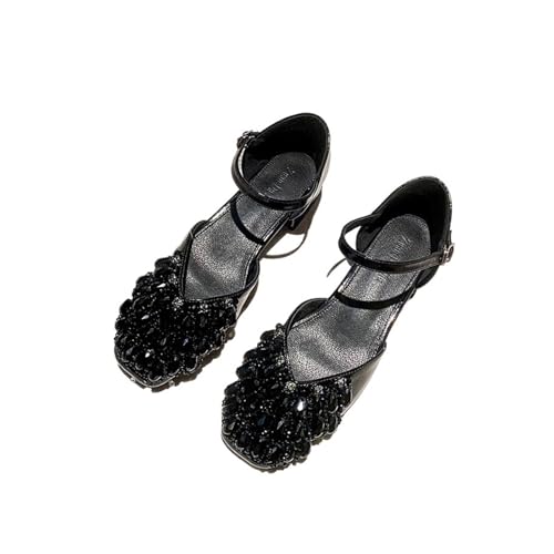 Womens Sandals Women's French style hollow sandals with thick heels and medium heels