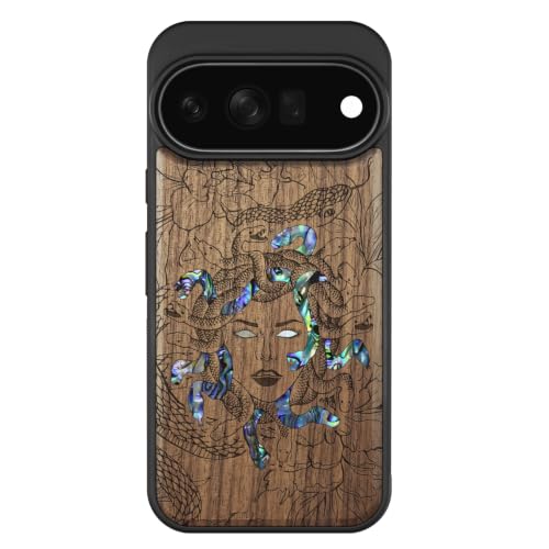 Coque en bois Pixel 11 Pro Magsafe etui étui magnétique noyer