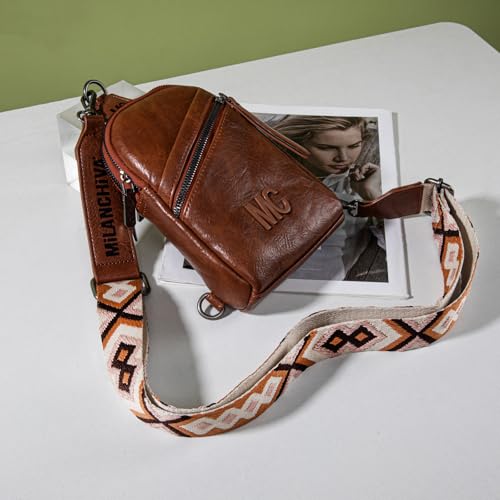 Image of Milan Chiva Small Crossbody Bags for Women Chic Mini Sling Bag Purse and Waist Packs for Girls