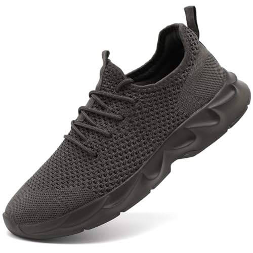 Mens Slip On Walking Shoes Athletic Running Gym Shoe Sneakers for Men Lightweight Breathable Mesh Trainers Comfortable Casual Fashion