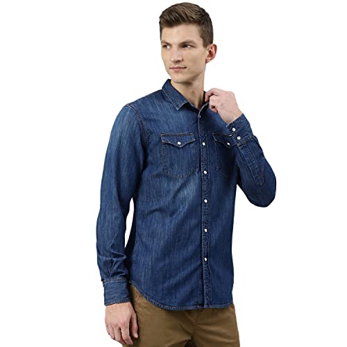 Image of Woodland Men's Cotton Solid Shirt