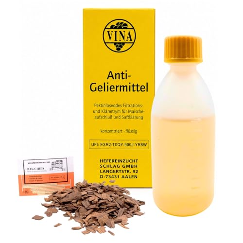 VINA Enzima Pectolítica 50 ml – Para Clarificación de Mosto, Vino y Zumos de Fruta