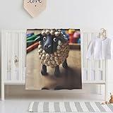 Plasticine Textured Sheep Super Soft Baby Blanket - Swaddle Blanket 30x40 inches, Suitable for Newborns in All Seasons