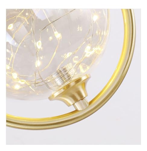 Lampe suspendue de chevet chambre à coucher luminaire doré chaud