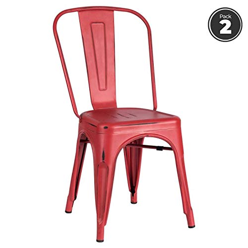 Regalos Miguel - Packs Sillas Comedor - Pack 2 Sillas Torix Vintage - Rojo Vintage - Envío Desde España