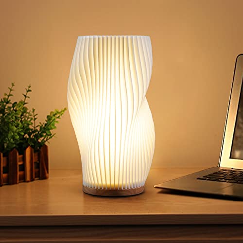 Zenply Novelty Small Table Lamp For Bedroom,Vintage Style Striped Small Night Light Lamp, Mini Bedside Lamp For Living Room Nightstand Small Space Kids Room Living Room Office Dorm (Md) #TOP5
