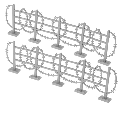 Milisten 50 Piezas Juguete Valla de Metal para Modelismo Valla Pequeña Decorativa para Jardín y de Diorama para y Coleccionistas