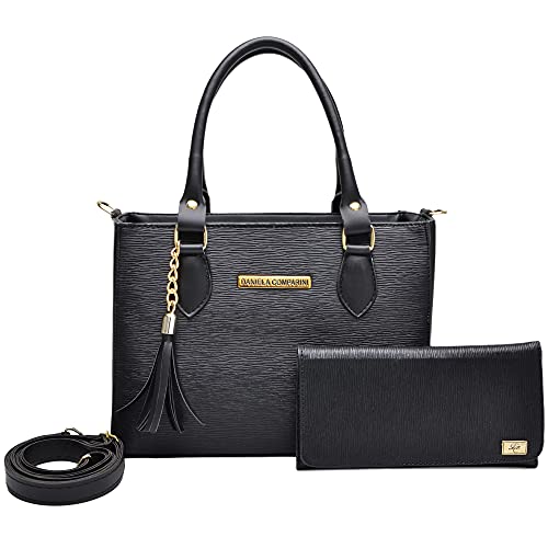Bolsa Feminina Com Carteira Em Couro Ecologico (preto)