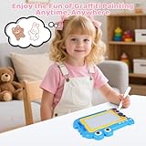 OFFCUP Magnetic Drawing Boar, Toddler Boy Girl Toys for 1-5 Year Old, Doodle Pad with Pen Stamps, Learning Educational Toys for 1 2 3 Baby Kids Birthday Gift (Blue-Crocodile) - Image 6