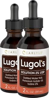 Lugols Iodine 2 Percent 2 fl oz Twin Pack | Potassium Iodide and Iodine Solution 2% Liquid Drops | by Carlyle
