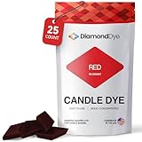 Red Candle Dye - Made in The USA - Safe and Easy to Use - Premium Candle Making Supplies - Perfect for DIY Candle Making Kits - Designed for Candle Wax - 25 Dye Chips