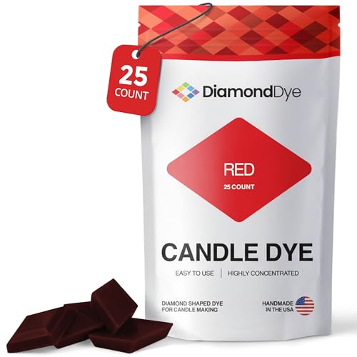 Reddig-Glo - Reddig-Glo Red Candle Dye - Made in USA - 25 Dye Chips - 0.75 oz Each - Compatible with Paraffin & Soy Wax