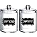 Qtip Dispenser Q-tip Holder Apothecary Jars Bathroom,Premium Quality Clear Plastic Acrylic Container for Q-Tips,Cotton Swab,Cotton Ball,Cotton Rounds,Floss Picks |Small,10 oz,Set of 2