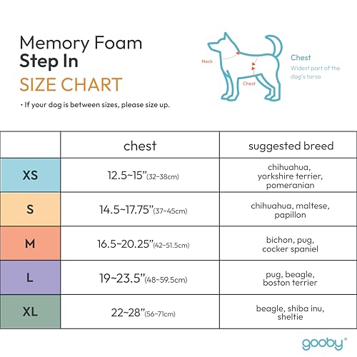 Gooby Memory Foam Step In Harness,Türkis, Groß,No Pull Small Dog Harness Patentierter Erstickungsfreier X-Rahmen,Perfekt Unterwegs Hundegeschirr für mittelgroße Hunde kein Ziehen oder kleine Hunde