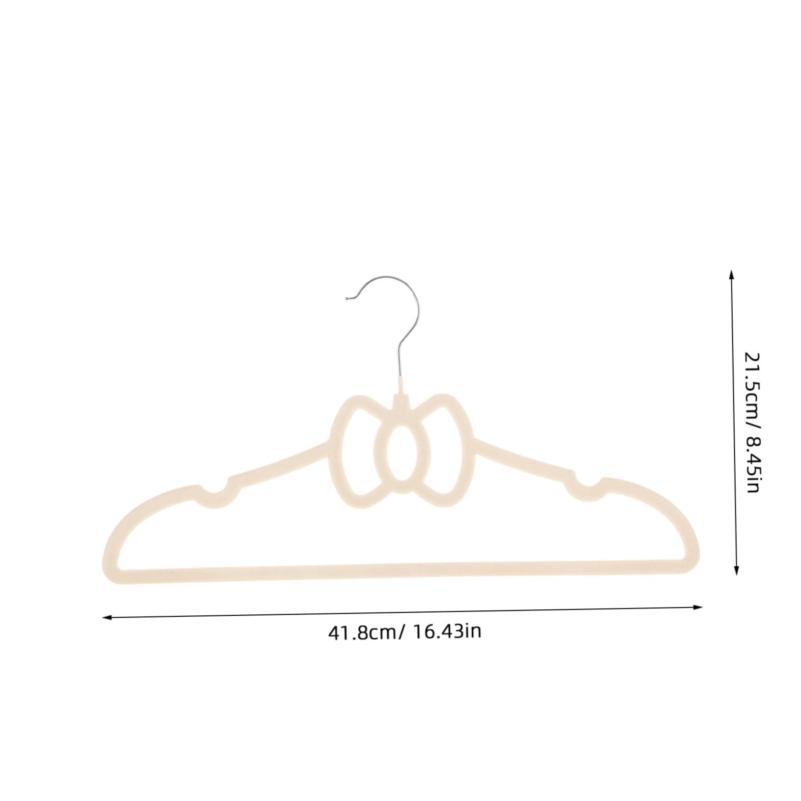 Cabilock 10pcs Bowknot Flocking Hangers Heavy Duty Non Slip Clothes Hangers for Space Saving and Organizing Versatile for Shirts Coats and More