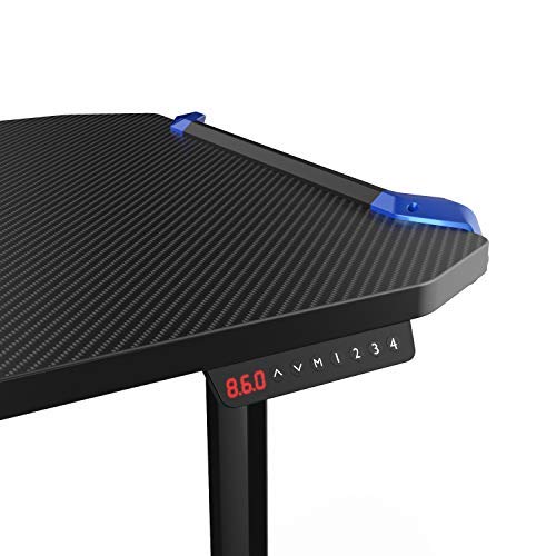 Eureka E1 Racer Gaming Desk - Electric Height Adjustable -Blue #TOP1