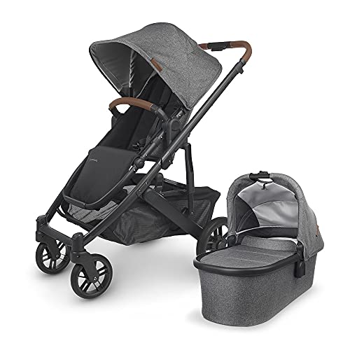 Cruz V2 Stroller â Greyson (Charcoal mÃ©lange/Carbon/Saddle Leather) + Bassinet â Greyson (Charcoal mÃ©lange/Carbon)