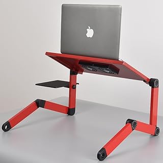Liftable Laptop Lazy Folding Computer Desk Stand Moving Heat Dissipation Bed Desk Desk Computer Desk Home Use Red