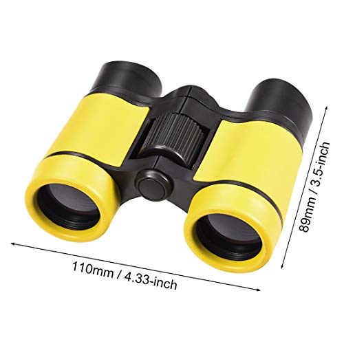 Binoculares uxcell 4x30 compactos plegables amarillos miniatura 2