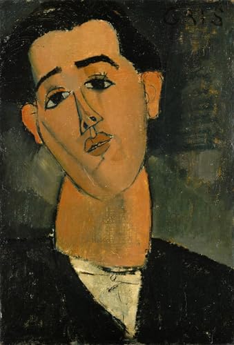 Affiche toile portrait de Juan Gris par Modigliani 60x90cm pour décoration salon