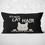 It's Not Cat Hair It's Kitty Glitter Throw Pillow Case, Children Room Decoration, Cat Lover Gifts,...