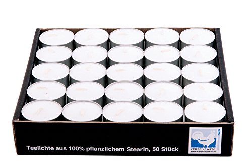 Vegetable Stearin Tealights Pack of 50