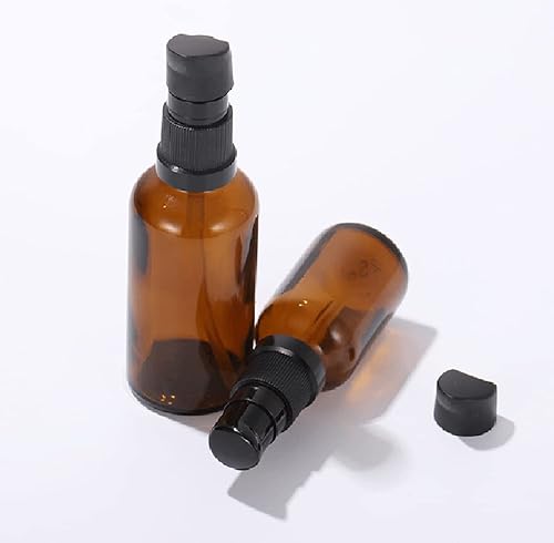 Miniatura 3 de 6 botellas de viaje de vidrio ámbar de 1.0 fl oz para artículos de tocador, recipientes de líquido recargables tamaño de viaje, botella de bomba de