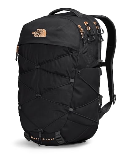THE NORTH FACE Women's Borealis Luxe Commuter Laptop Backpack, TNF Black/Burnt Coral Metallic-NPF, One Size2