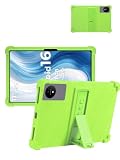 for Hasskya K70 PRO (11 Inch) Android 16 Tablet Protective case, ZBAGUG Shockproof Lightweight Silicone Protective Cover with Stand, Child-Friendly Protection, Easy to Clean Design, Green.