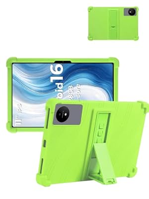 for Hasskya K70 PRO (11 Inch) Android 16 Tablet Protective case, ZBAGUG Shockproof Lightweight Silicone Protective Cover with Stand, Child-Friendly Protection, Easy to Clean Design, Green.