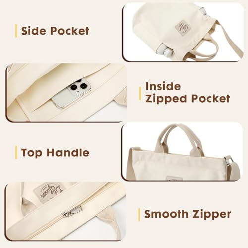 Image of Lily queen Women Canvas Tote Handbags Casual Shoulder Work Bag Crossbody