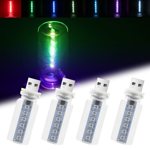 Luz nocturna USB para coche con 14 modos táctiles y 7 colores ambientales