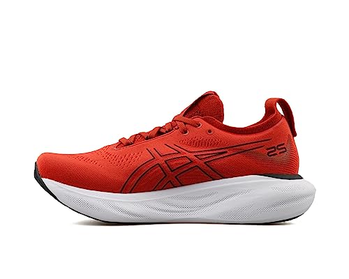 Preisvergleich Produktbild ASICS Nimbus 25 Straßenlaufschuhe für Männer Rot Weiß 44 EU