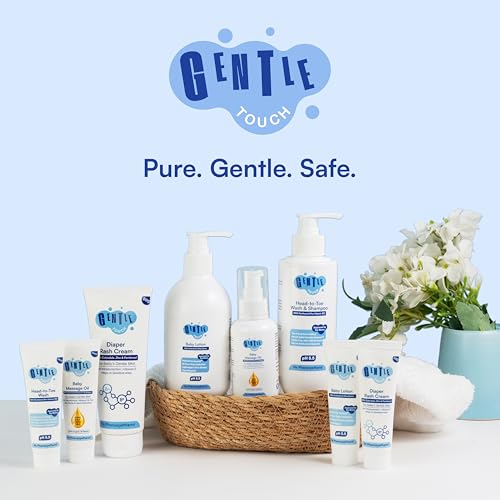 Image of Gentle Touch Baby Head-to-Toe Wash & Shampoo 200ml | pH 5.5 Tear-Free Sulfate-Free Cleanser for Delicate Baby Skin & Hair | With Aquaxyl, Panthenol & Glycerin | Gentle Daily Bath Care for Newborns, Babies & Kids
