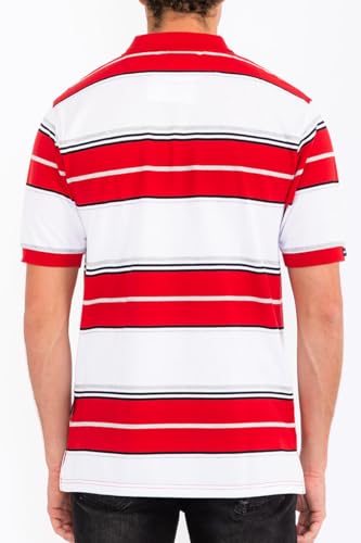 Weiv Men's Pique Polo Short Sleeve Shirt Midweight Cotton Blend Button Down3