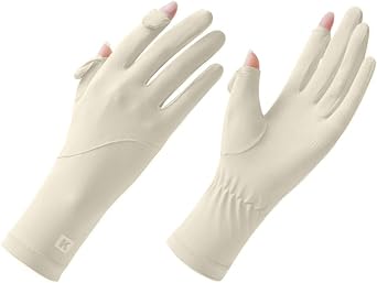 UPF 50+ Thin Sun UV Protection Driving Gloves for Women