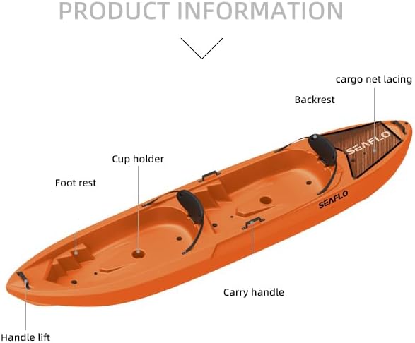 SEAFLO Kayak Premium Sit-on Recreativo/Día/Travesía (8'8"-16'2.4") miniatura 7