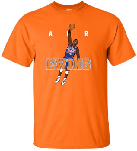 Patrick Ewing Air New York Shirt T-Shirt Adult Large Orange