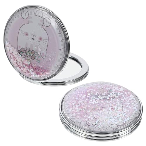 Espejos portátiles de maquillaje plegables doble faz 2 unidades
