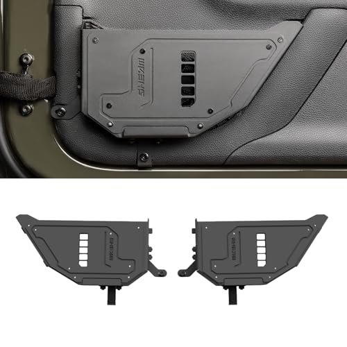 SHEAM Metal Front Door Storage Pockets for Jeep Wrangler JK JKU2007-2017 Sturdy Door Organizer Box Pockets Insert Accessories for Replace Sagging Nets -2 PCS