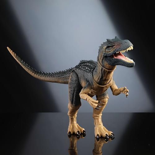 Image of ​Mattel Jurassic World Hammond Collection Allosaurus Dinosaur Figure | Premium Design Action Figure, Glass Eyes & Wired Tail, 19 Points of Articulation, 17-inch long