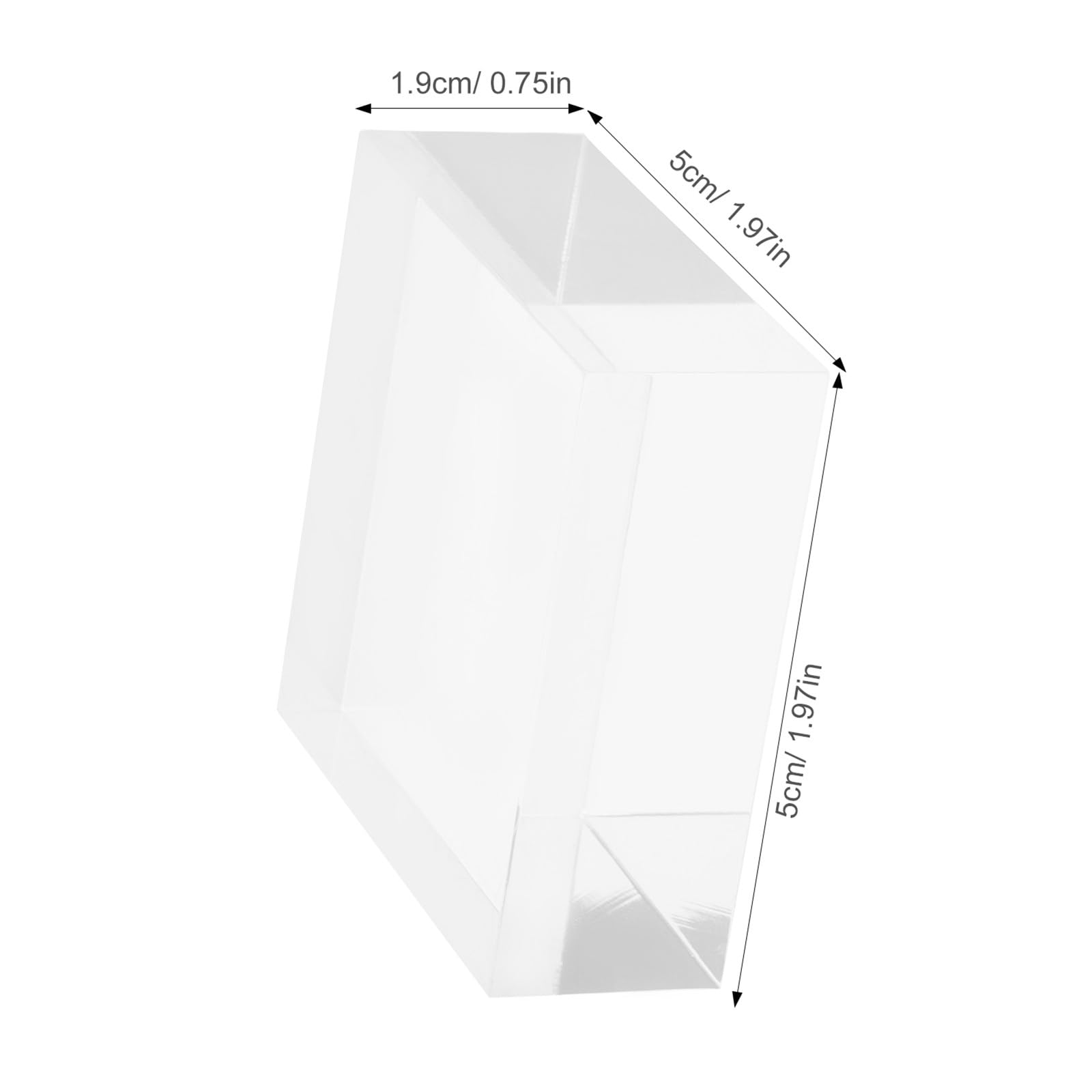 DOITOOL 10 sztuk akrylowych kwadratowych kostek ekspozycyjnych: 2'' X 2'' X 0,8'' Przezroczysty stojak ekspozycyjny na pierścionki, biżuterię, bransoletki, naszyjniki, zegarki,