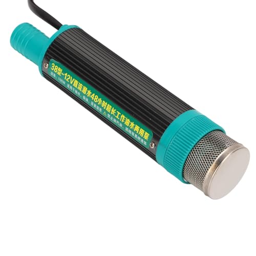 Aramox Pompa Trasferimento Liquidi 12V, Pompa Elettrica Portatile per Benzina Acqua Olio, con Tubo 5 Metri, per Auto Barca Agricolo e Emergenze