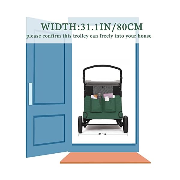 Dog-Stroller-Pet-Stroller-Large-Adjustable-Handle-Zipper-Entry-Skylight-Window-Stroller-Suitable-for-Small-Medium-Large-Pets Large Dog Stroller