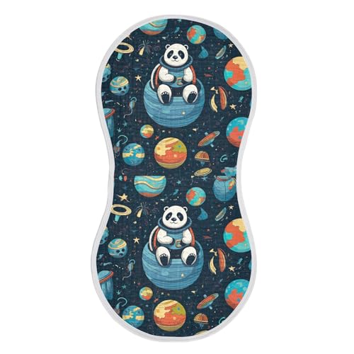 xigua Cute Panda Baby Burp Cloths for Newborn Boys and Girls 2 Pack, Soft & Absorbent Cotton Baby Burp Cloth, Baby Washcloths, Newborn Towel, Burp Rags