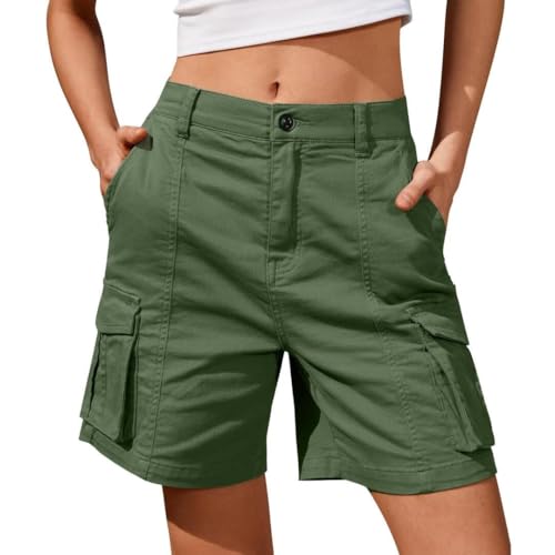 FMCHICO Carpenter Pants Shorts for Women Cargo Shorts Knee Length