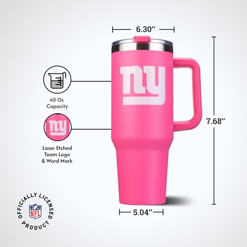 Image of The Memory Company Officially Licensed NFL - New York Giants 40oz Pink Game Day Tumbler with Team Logo